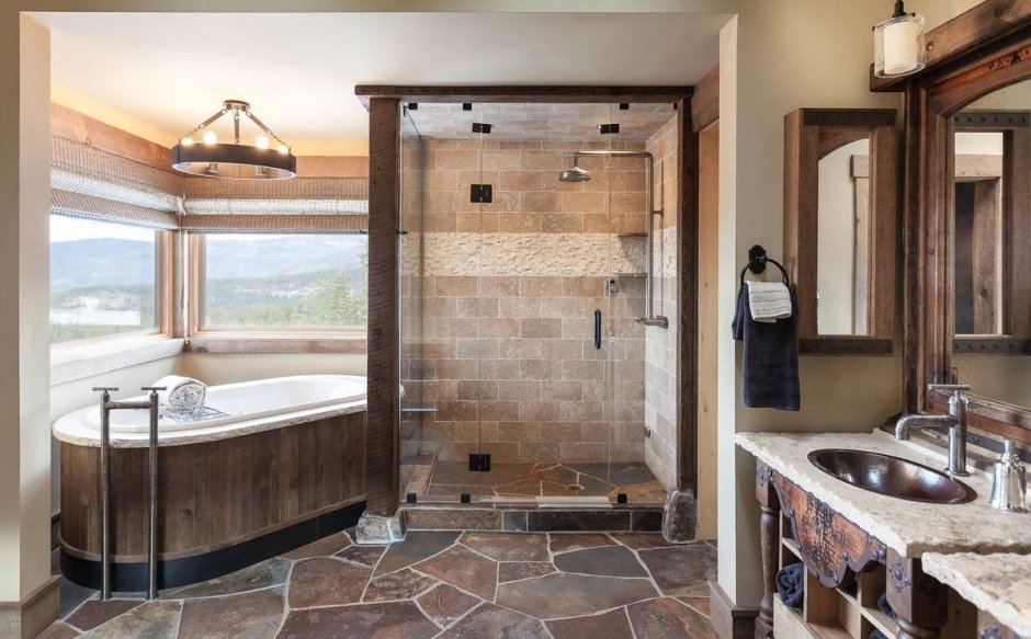 Ванная комната в стиле Кантри