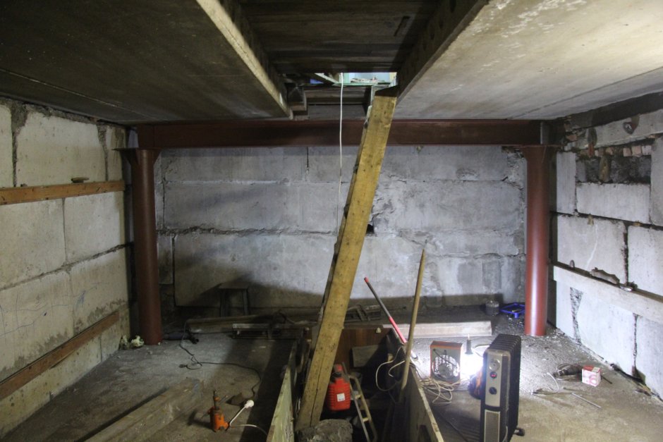 Плита перекрытия в гараже с подвалом