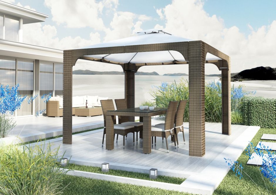 Беседка из искусственного ротанга