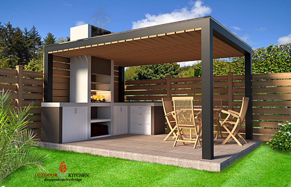 Беседка в современном стиле