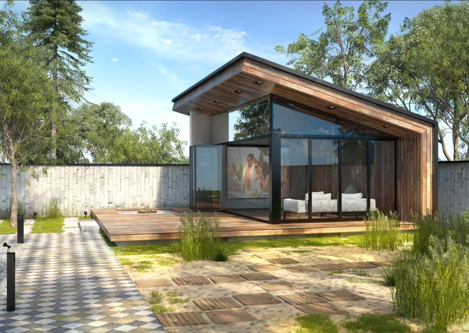 Беседка с барбекю