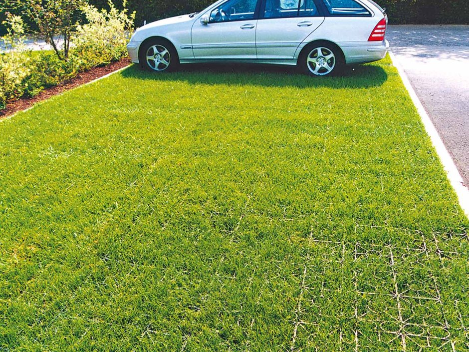 Парковка из газонной решетки