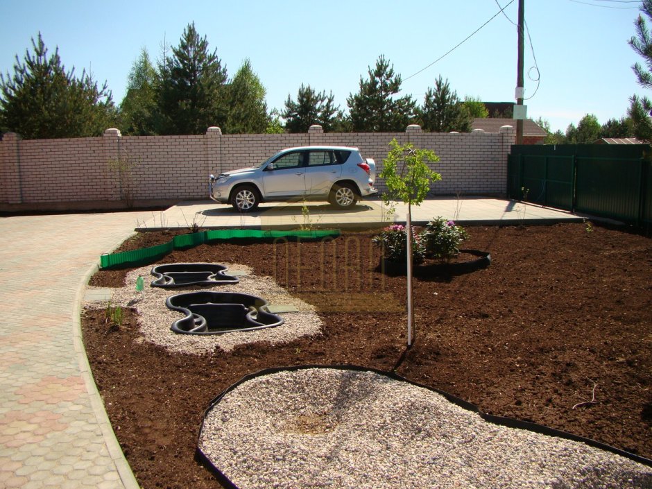 Обустройство площадки для автомобиля на даче