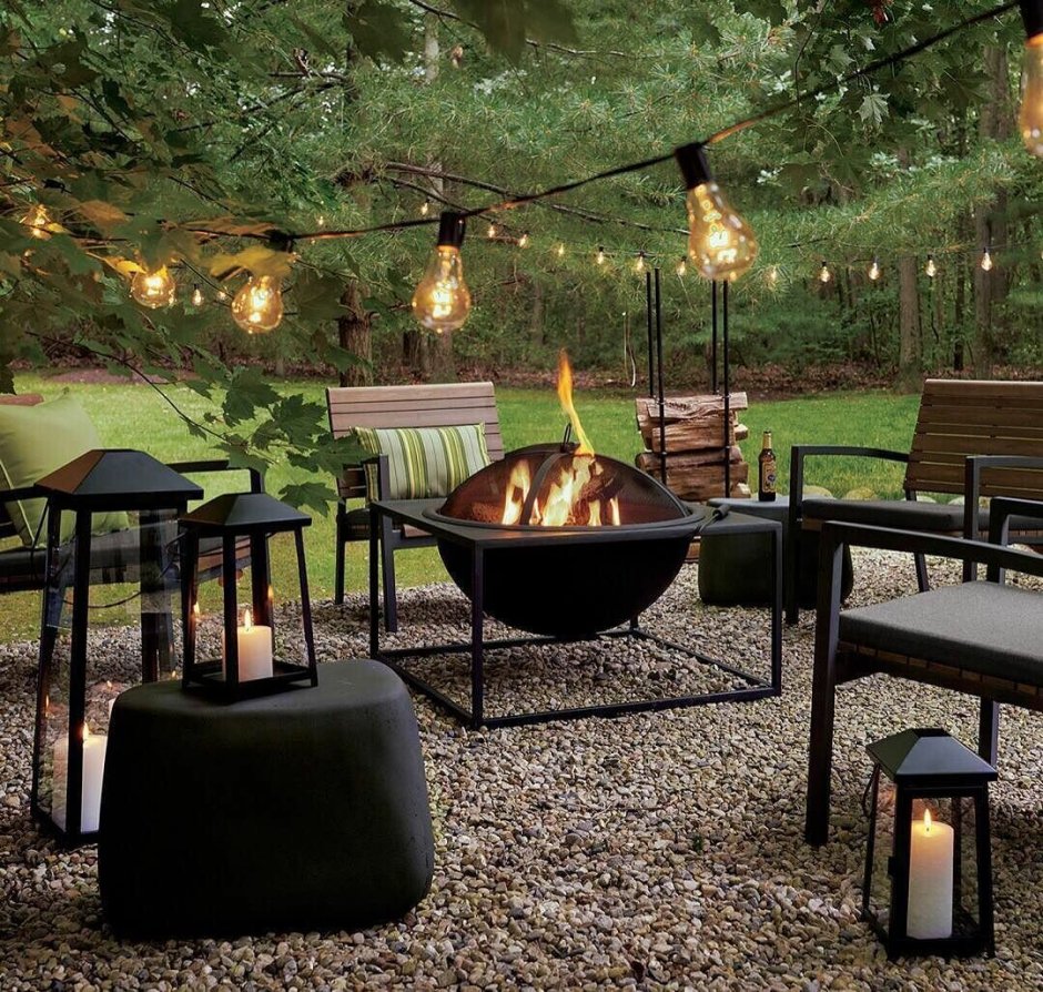 Беседка с местом для костра