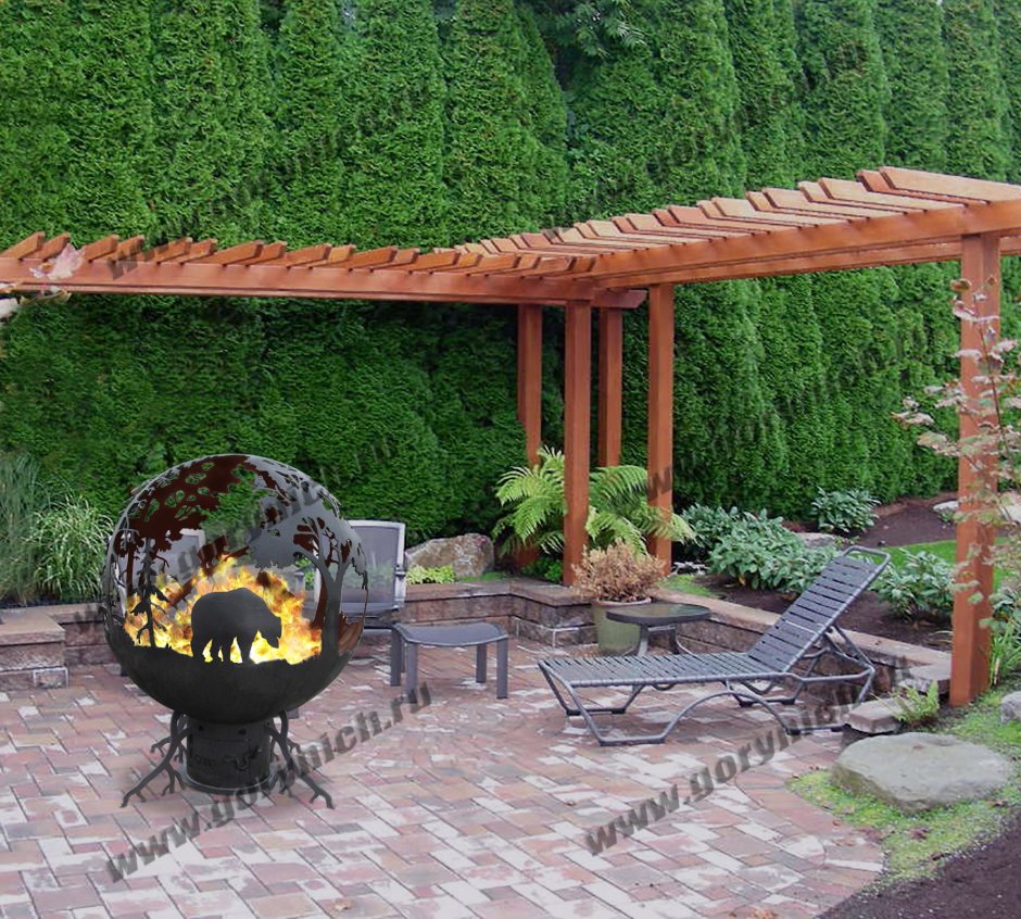 Беседка с костровищем