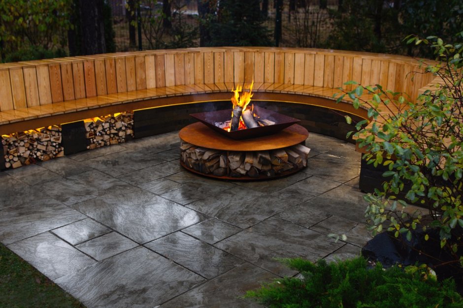 Беседка с костровой