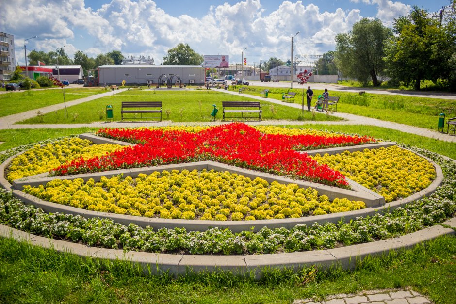 Парк Горького клумбы