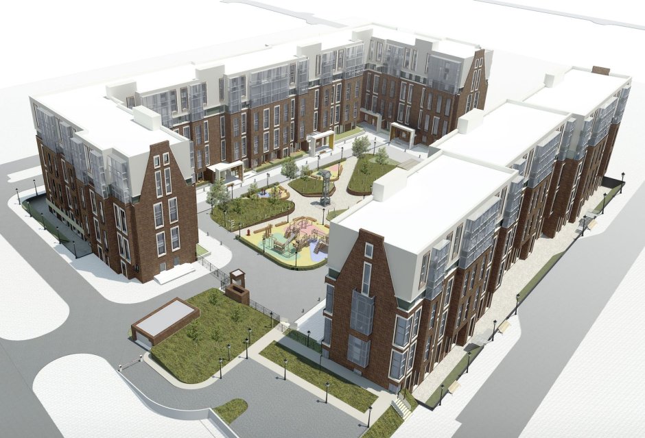 Проект жилого комплекса средней этажности