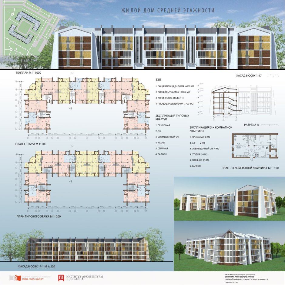 СФУ жилой дом средней этажности