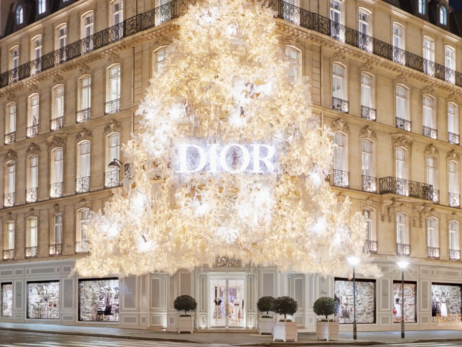 Бутик диор в Париже на новый год