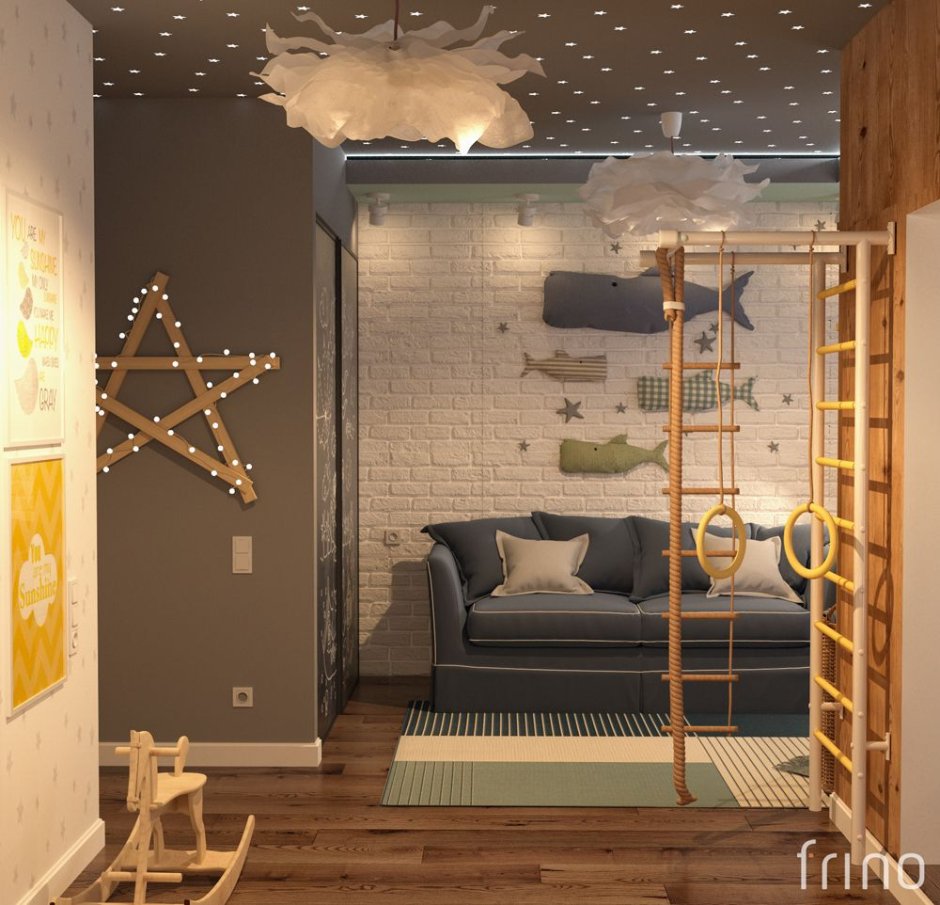 Дизайнерский проект комнаты для мальчика