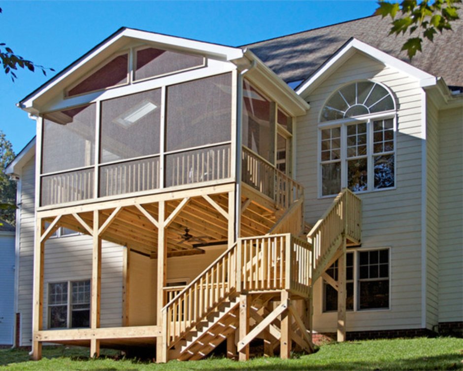 Терраса с балконом