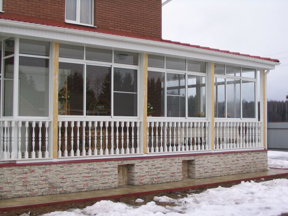 Терраса с балконом