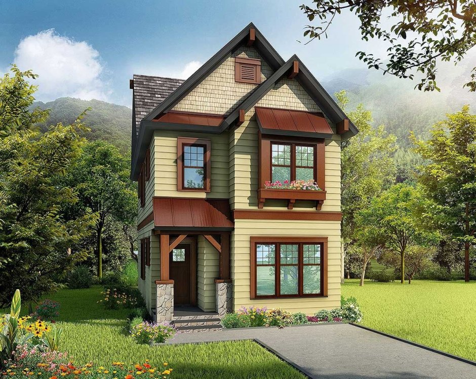 Маленький двухэтажный домик