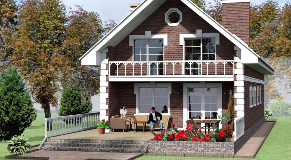 Двухэтажный коттедж