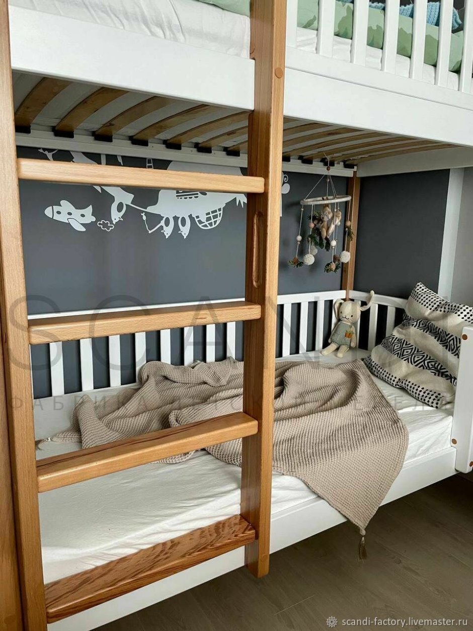 Двухъярусная кровать Gunmetal Full/Full Bunk Bed