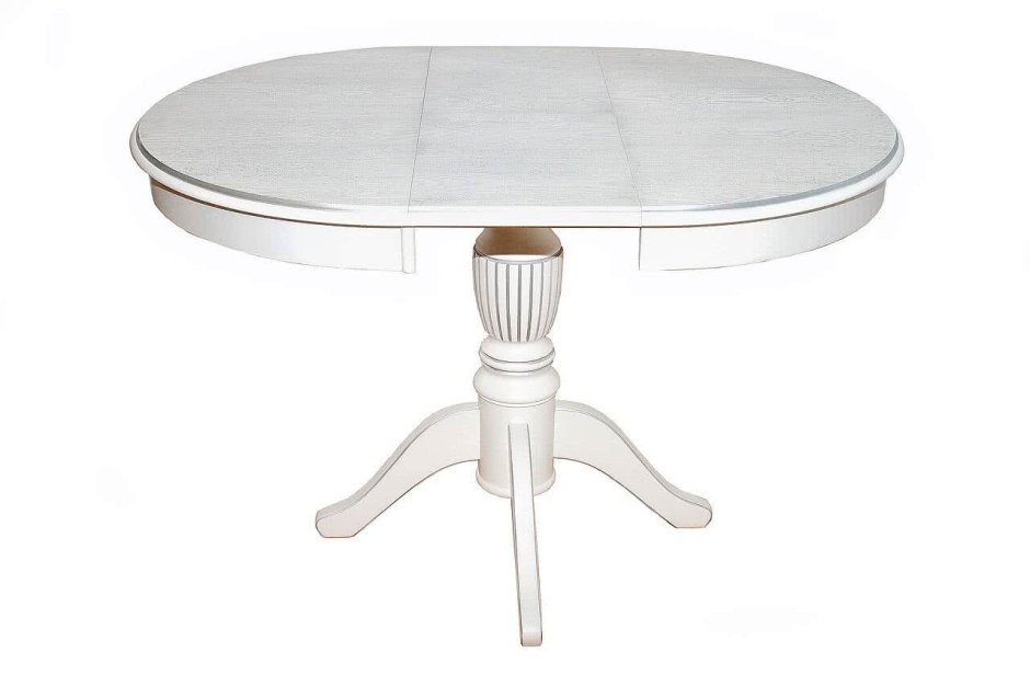 Стол обеденный Мебелик Моро 03 раздвижной слоновая кость/патина 90/120x90