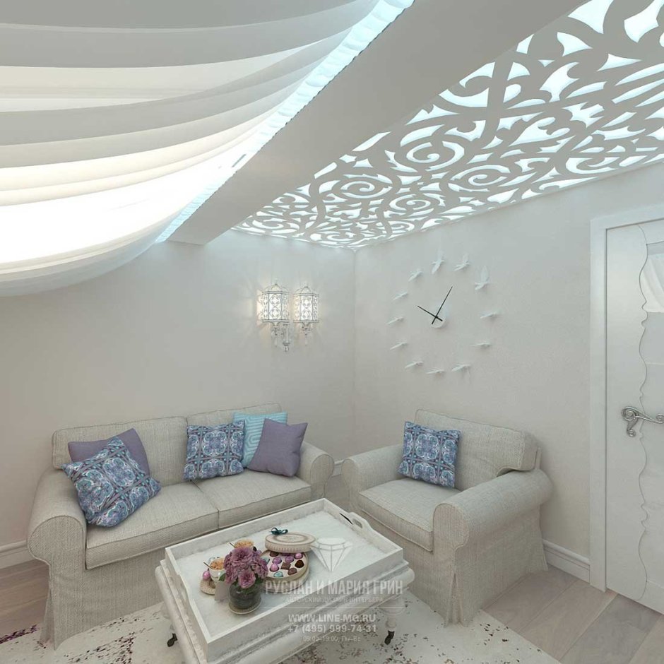 Потолок мансардного типа