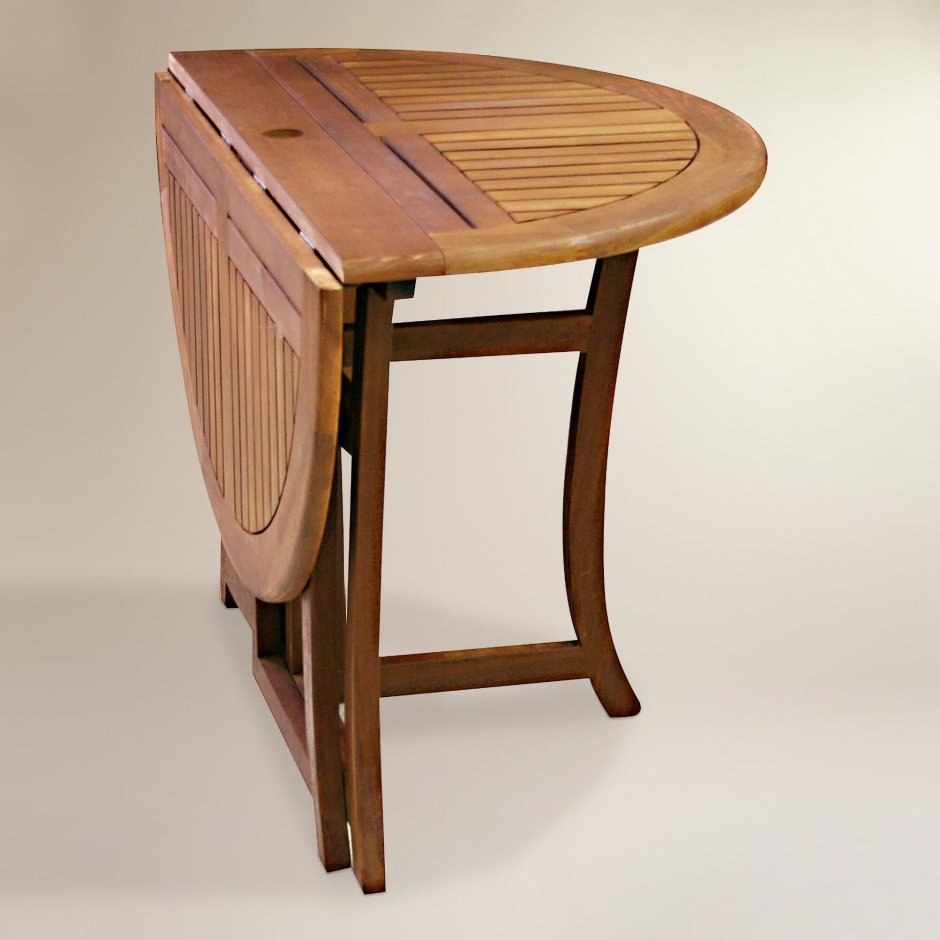 Стол круглый складной деревянный