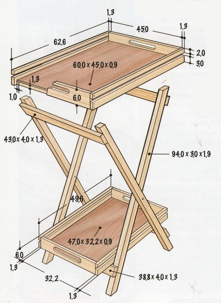 Аналой деревянный раскладной чертеж