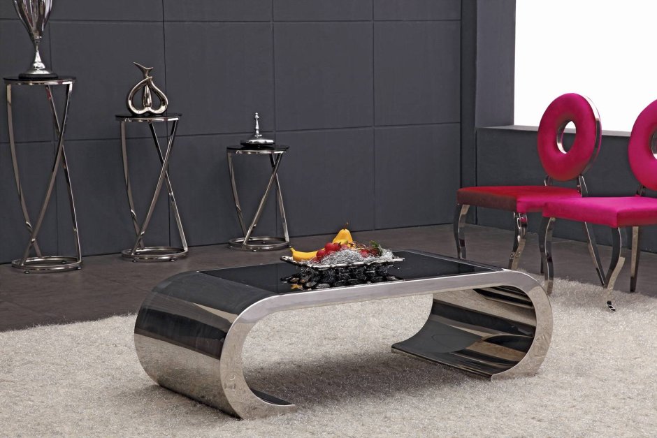 Стеклянный журнальный столик r43-253