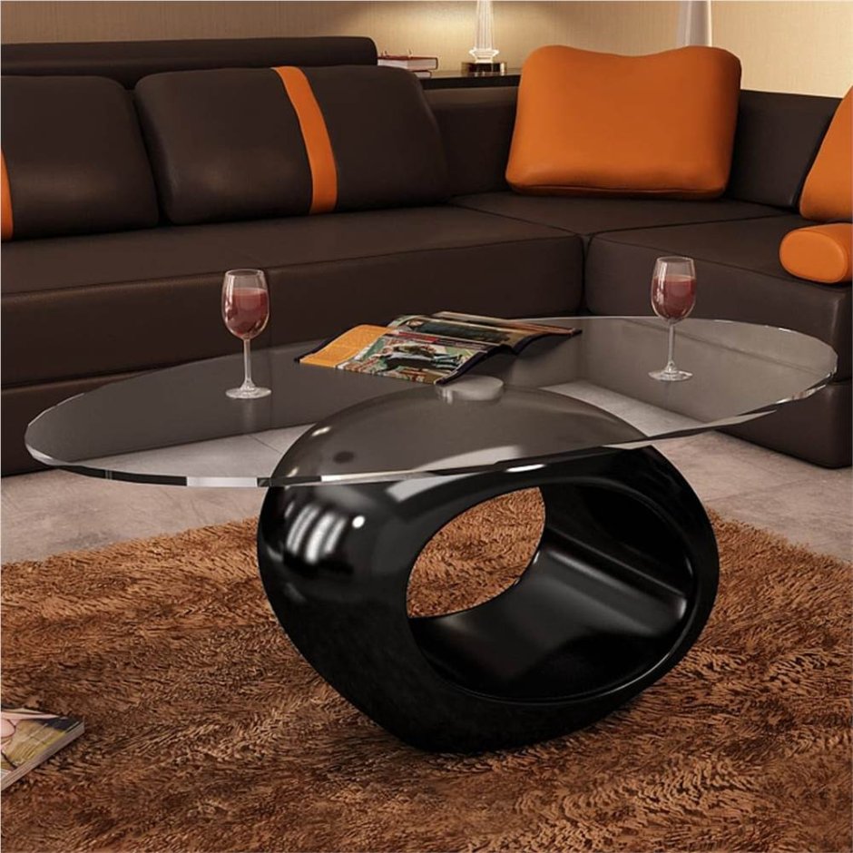 Oslo Onyx 16-inch Round end Table журнальный стол