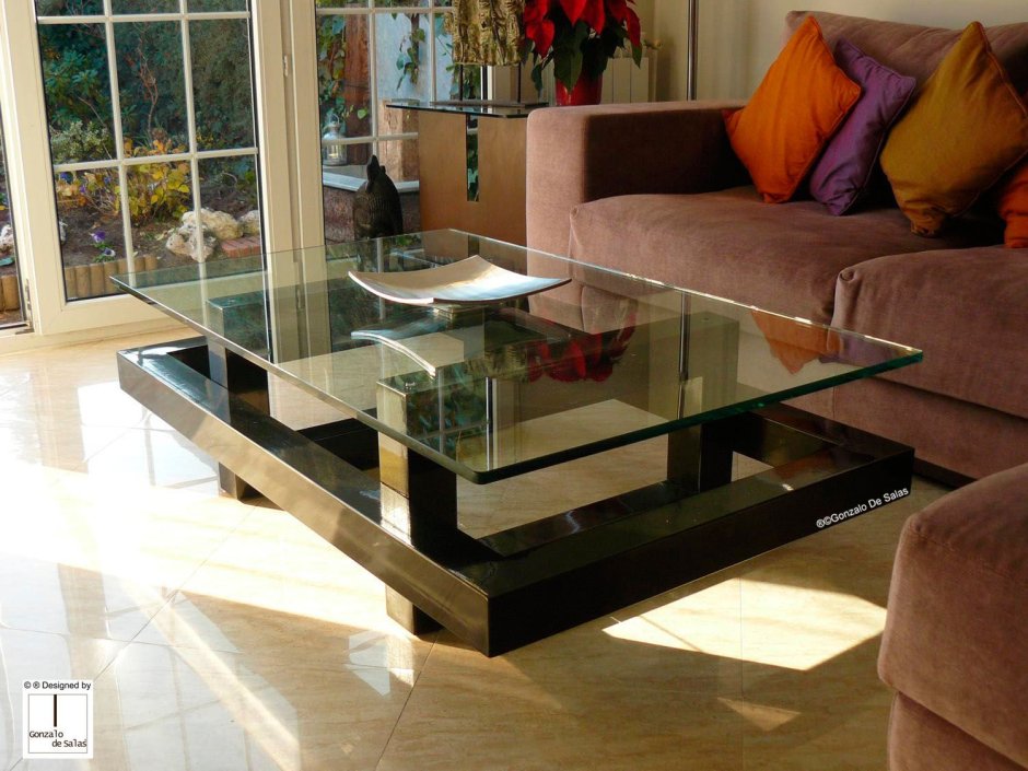 Журнальный стол Дерри камень темный