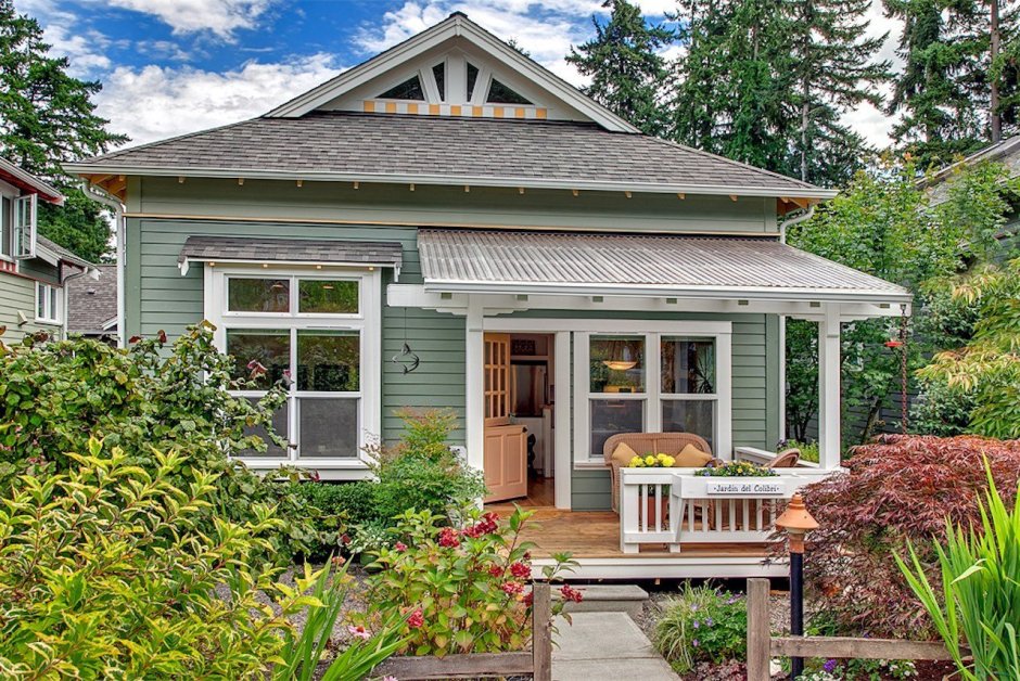 Одноэтажный дом в стиле Кантри