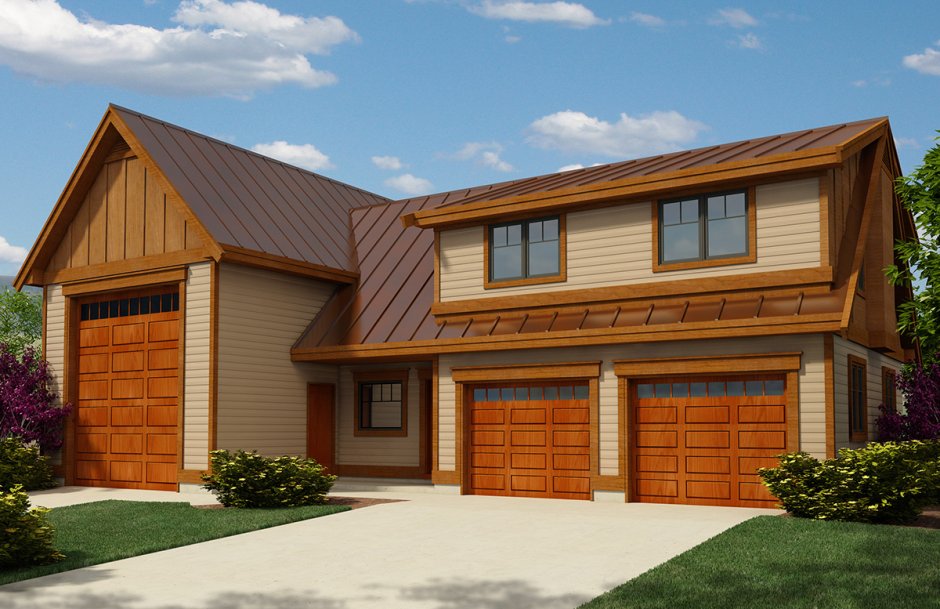 Двухэтажный дом с гаражом