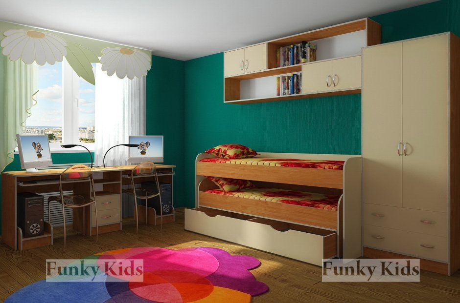 Кровать Фанки Кидз выдвижная