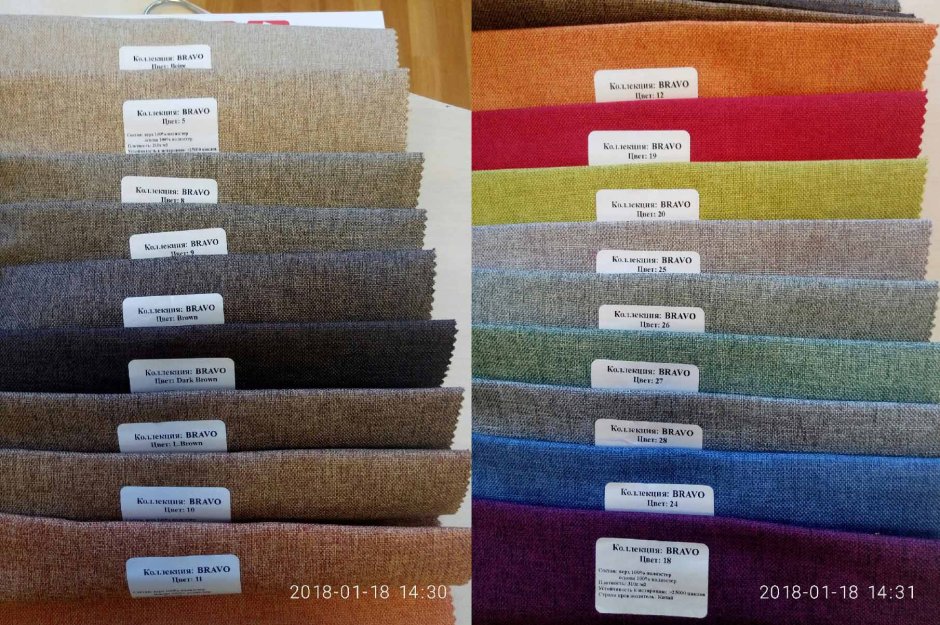 Расцветки мебельной ткани