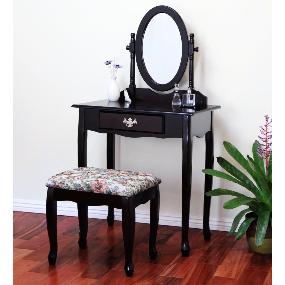 Трюмо с зеркалом в спальню черное