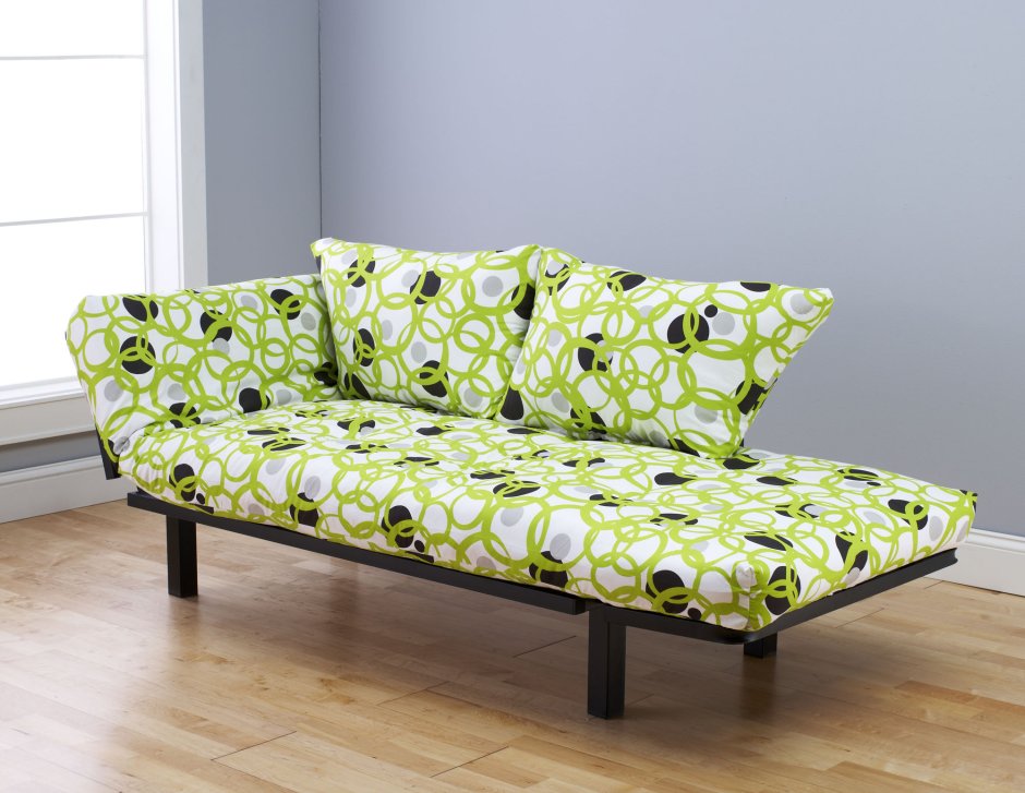 Диван с полкой в подлокотнике