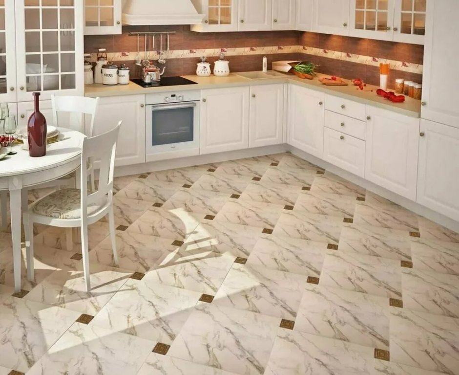 Отделка пола на кухне