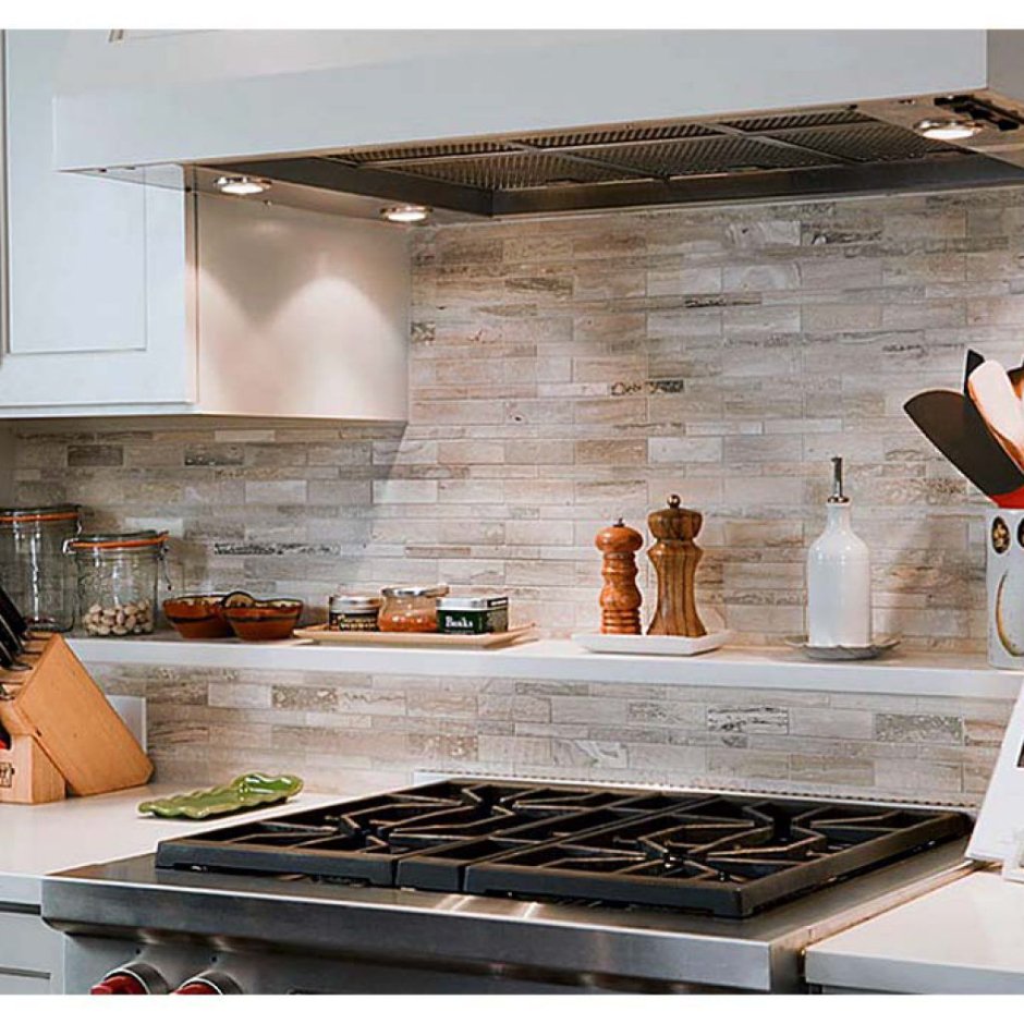 Плитка под дерево на фартук