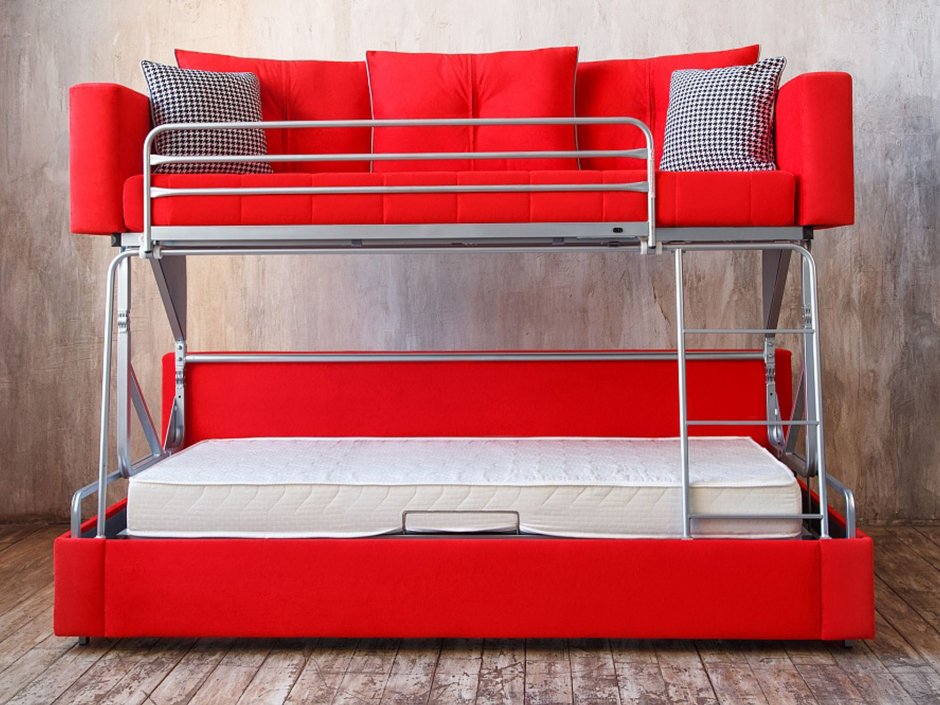 Двухэтажная складная кровать