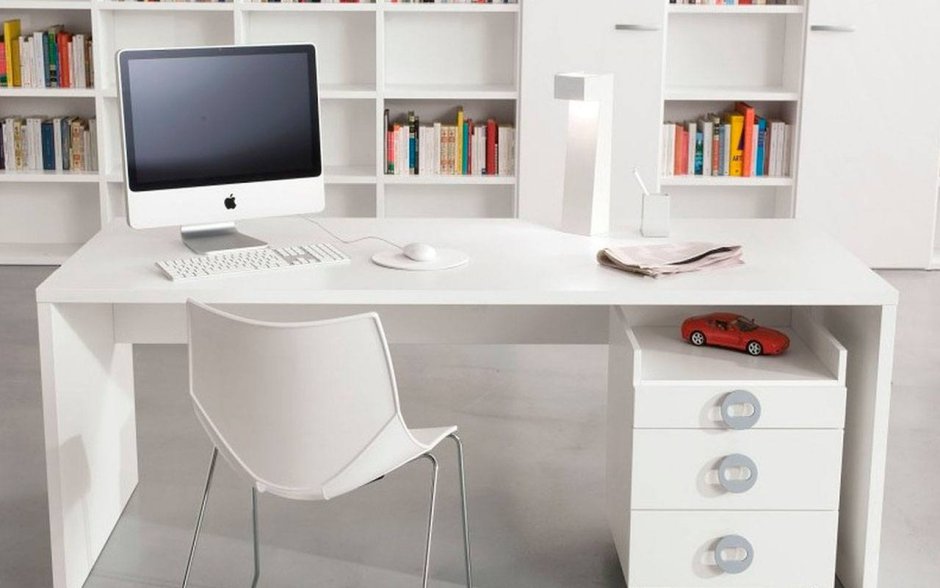 Стол компьютерный Homeoffice (белый, 1200х550х964 мм)