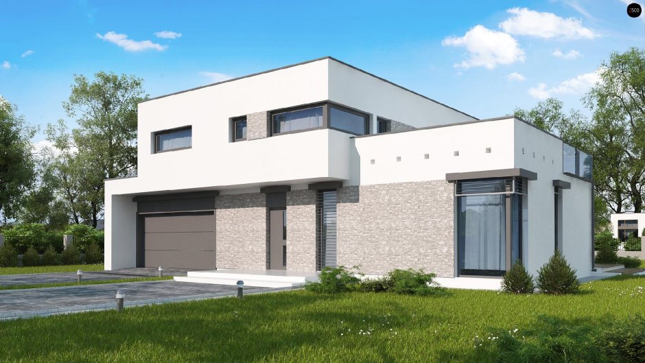 Гараж с плоской крышей