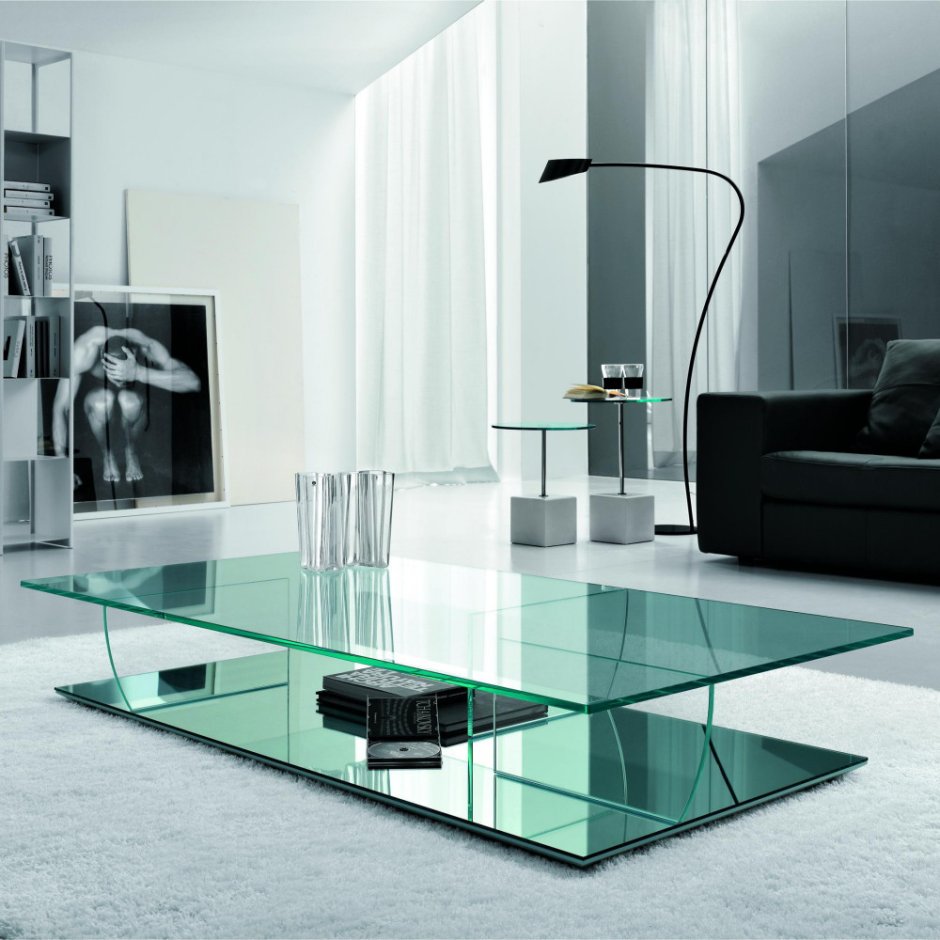 Акма столик журнальный стеклянный