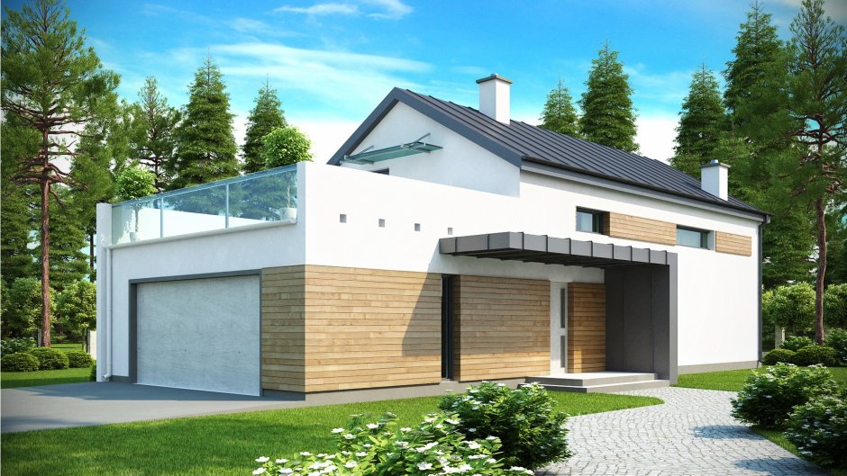 Проект флетхауса с плоской кровлей