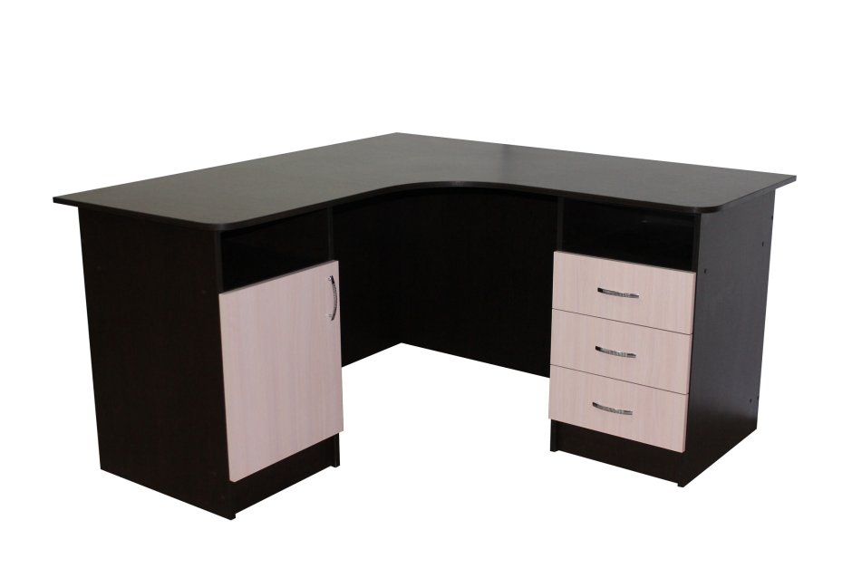 Угловой письменный стол из дерева