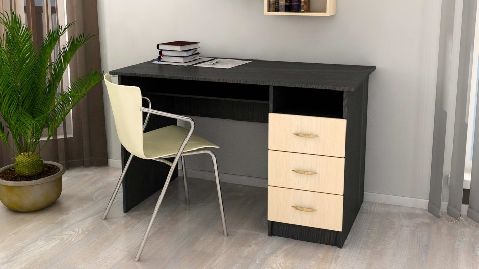 Длинный угловой письменный стол