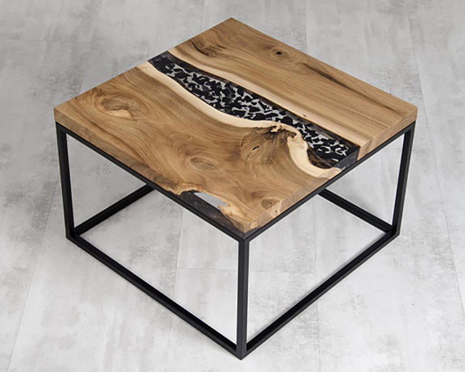 Журнальный столик лофт слэб