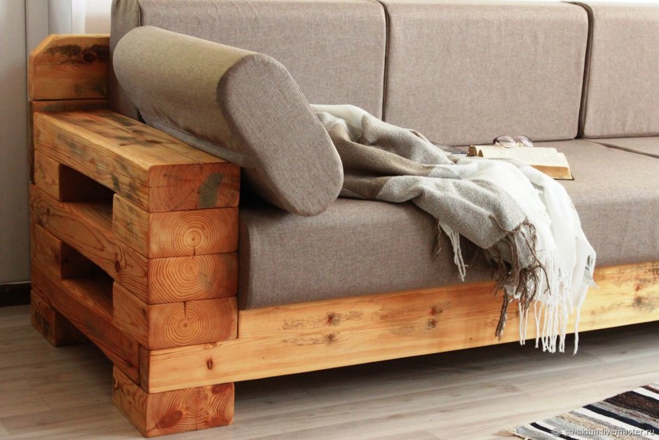 Wood with Sofa