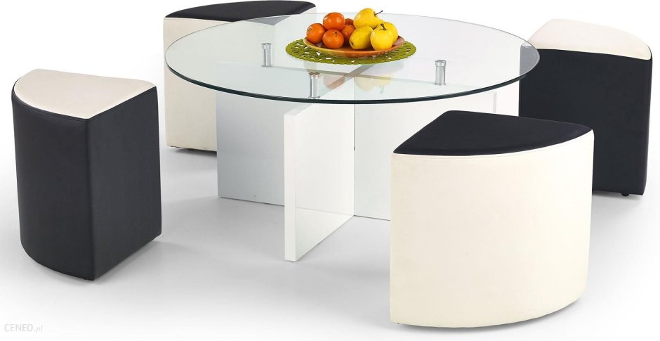 Стол со встроенными пуфиками