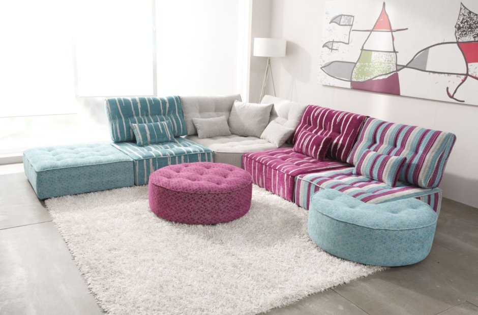 Диван из пуфов модульный