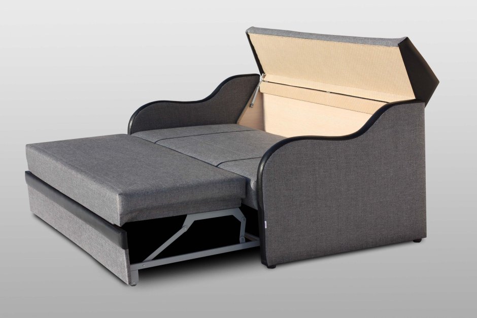 Диван с полкой в подлокотнике