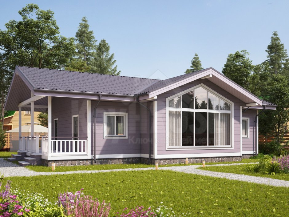 Одноэтажный каркасный дом