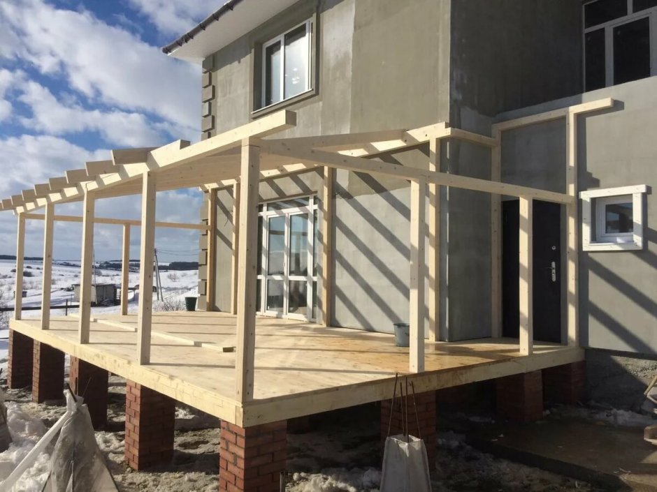 Каркасная веранда