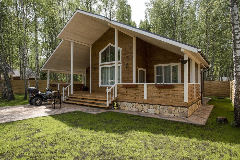 Каркасный дом с террасой